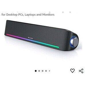 Computer Speaker For Desktop PC Sound bar With Bluetooth And Aux 4 Light Modes